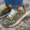 New Chacrona Linen | Camouflage Khaki Zapatillas