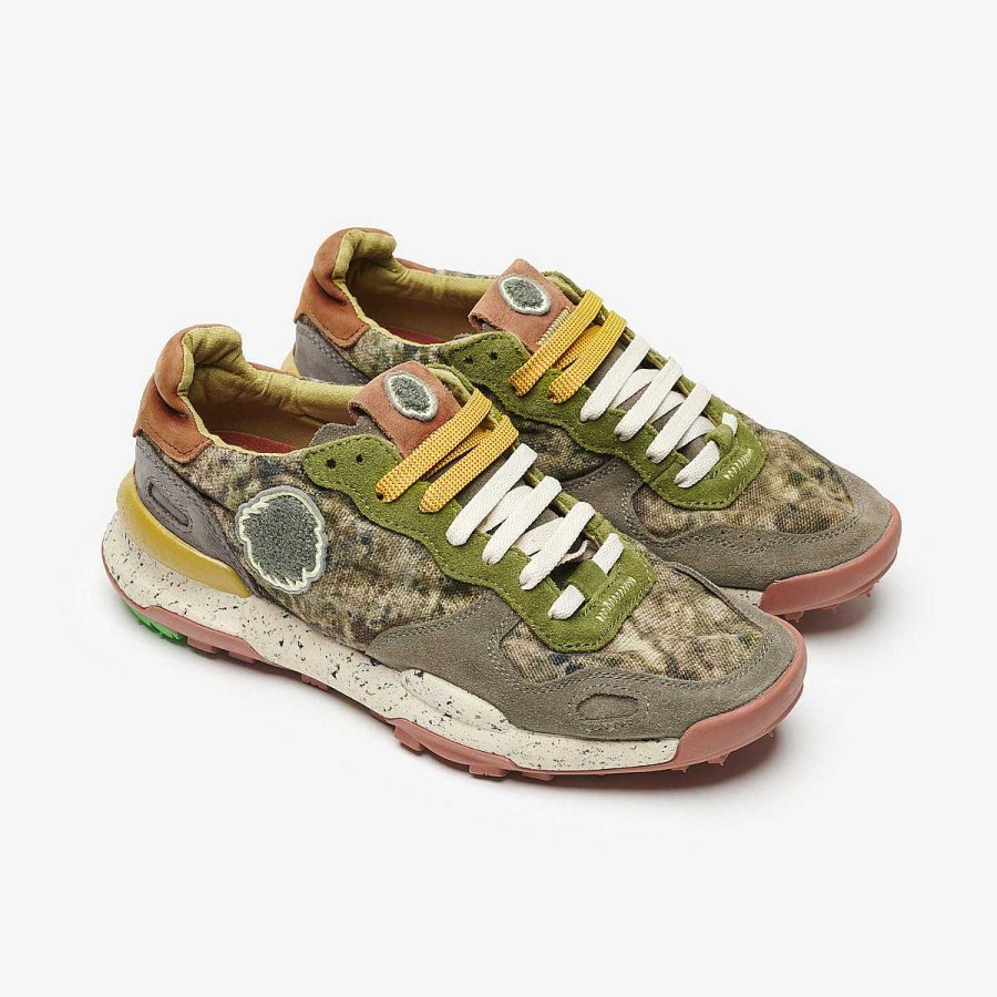 New Chacrona Linen | Camouflage Khaki Zapatillas